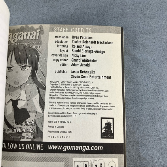 Haganai Dont Many Friends Vol 4 Manga Anime Book Teen+ English Hirasaka Itachi - Picture 3 of 4